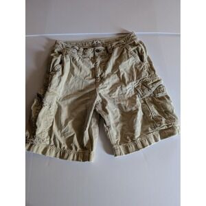 American Eagle Outfitters Men 34 Cargo Shorts Tan Cotton Rant Type AE-3 Utility